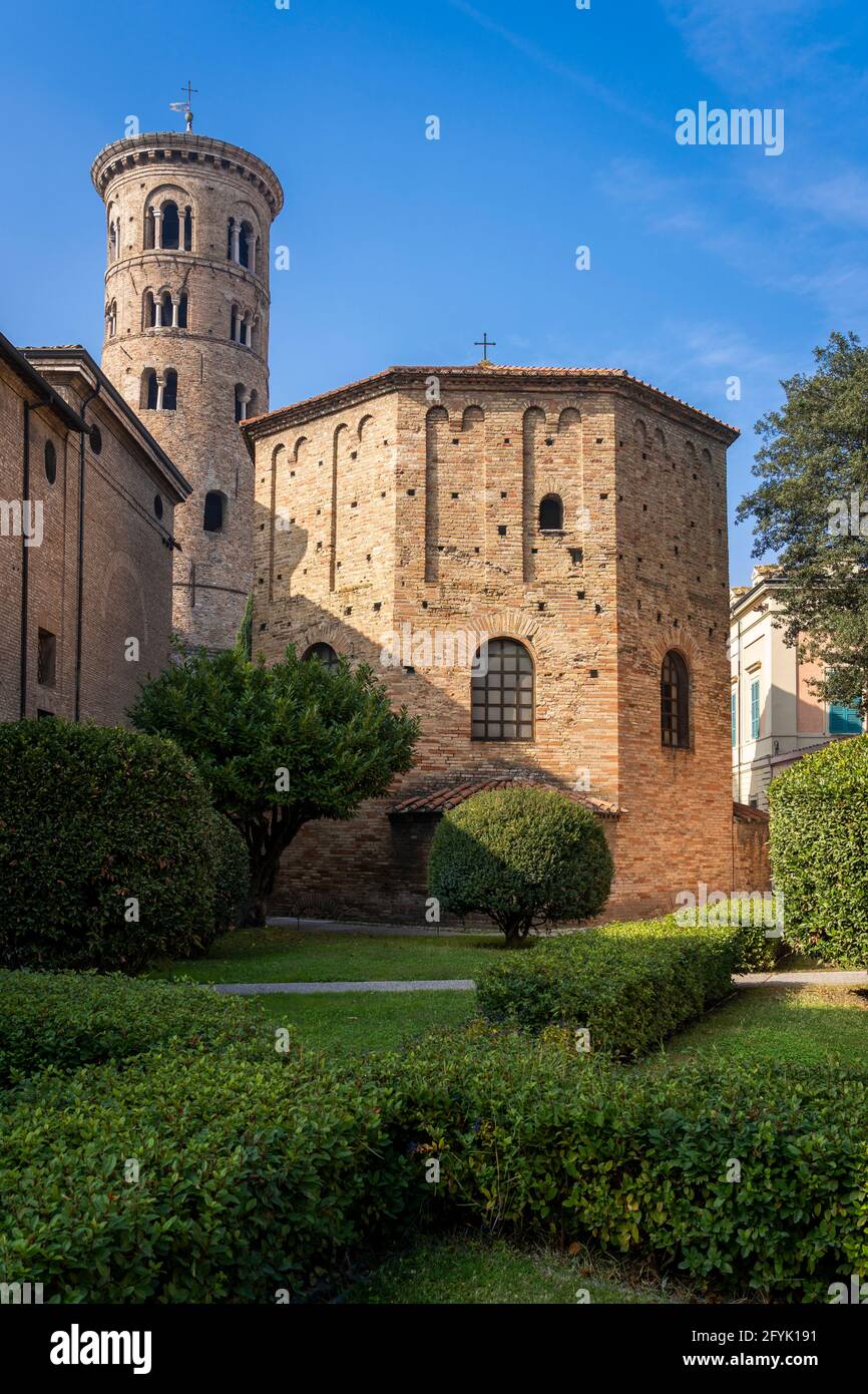 Exterior of Baptistery of Neon. Ravenna, Emilia Romagna, Italy, Europe. Stock Photo