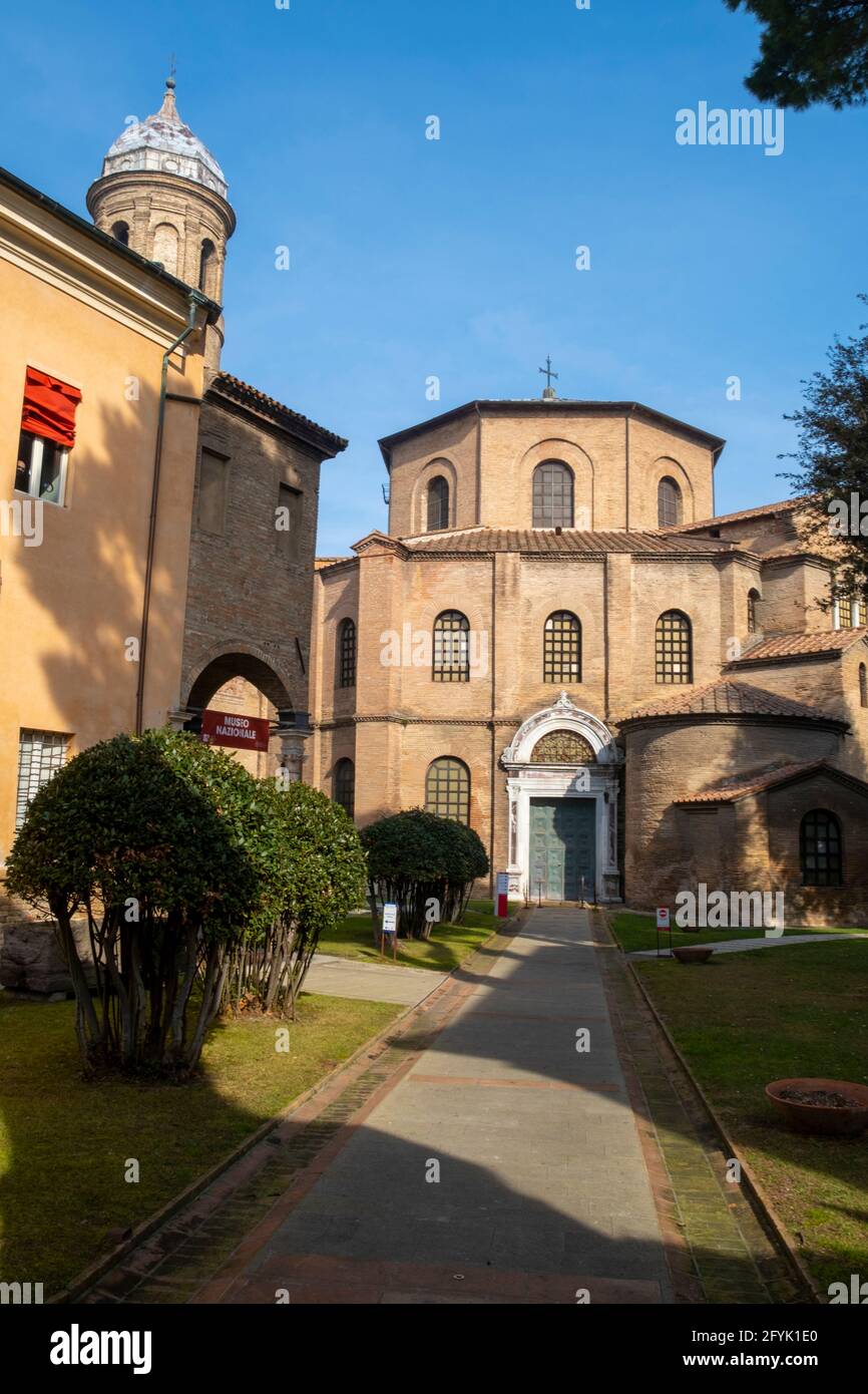 Exterior of the Basilica of San Vitale. Ravenna, Emilia Romagna, Italy, Europe. Stock Photo
