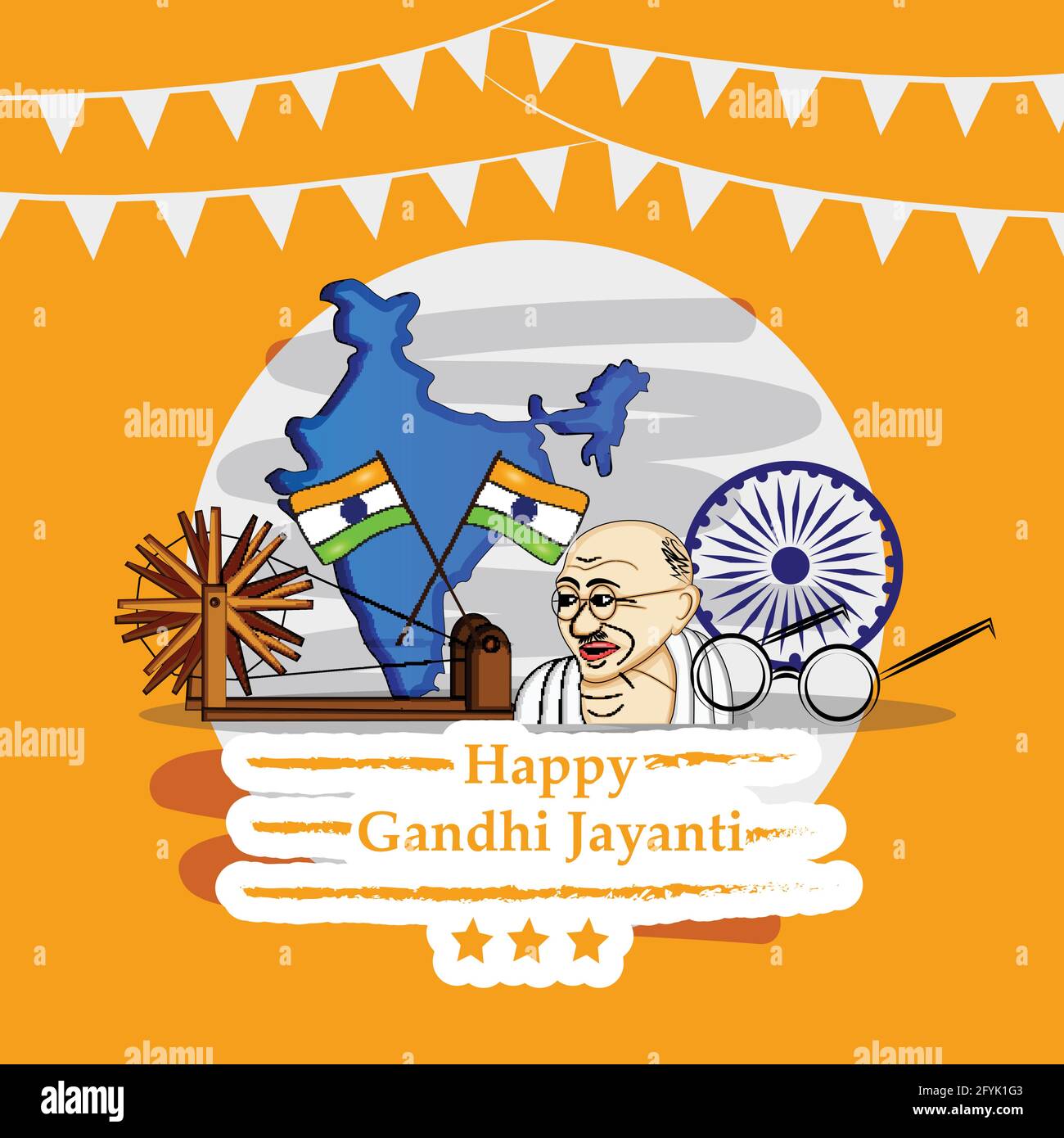 Gandhi Jayanti background Stock Vector Image & Art - Alamy