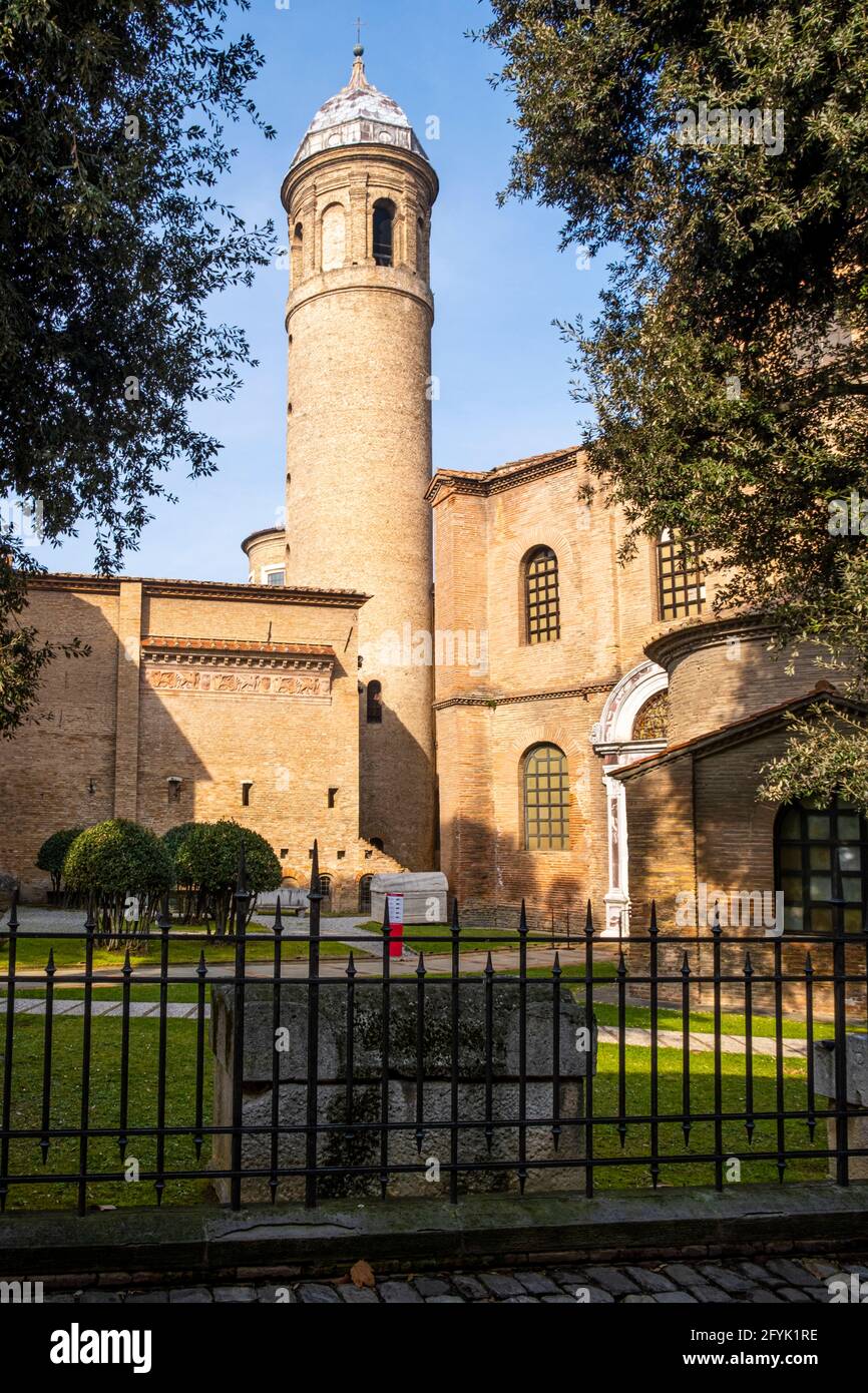 Exterior of the Basilica of San Vitale. Ravenna, Emilia Romagna, Italy, Europe. Stock Photo