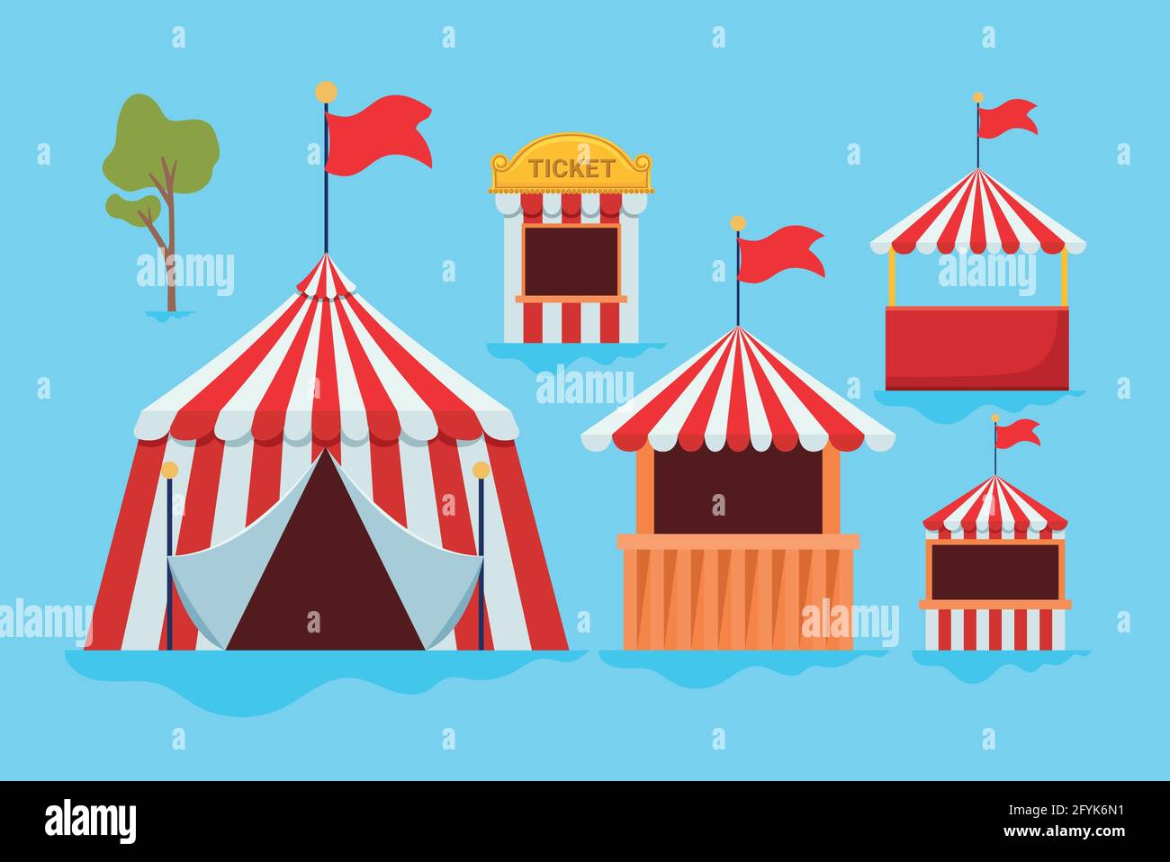 fair tents pack Stock Vector Image & Art - Alamy