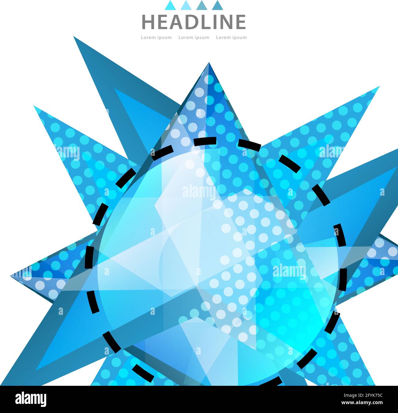 Brochure colorful header background design layout template Stock Vector