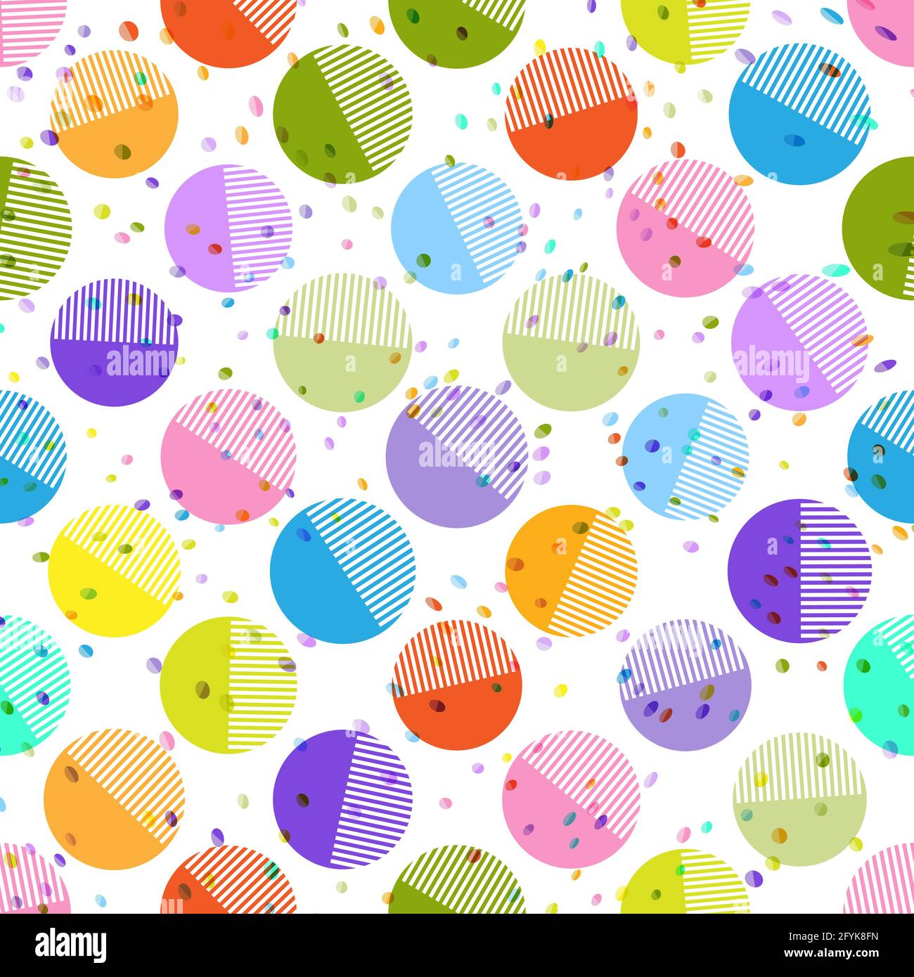 Seamless geometric pattern with circles for texture, textiles, and ...