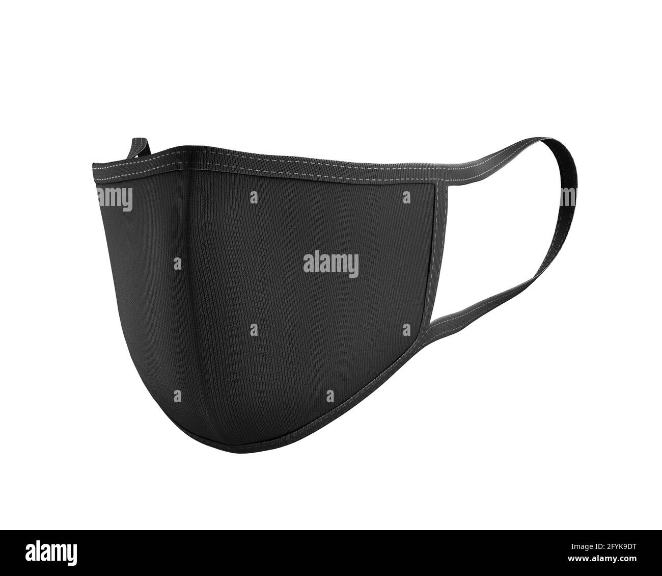 Black Face Mask Mockup, Dark Blank dust mask 3d rendering isolated on