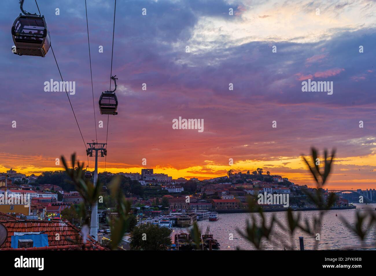 Teleferico de Gaia in Porto, Portugal. Stock Photo