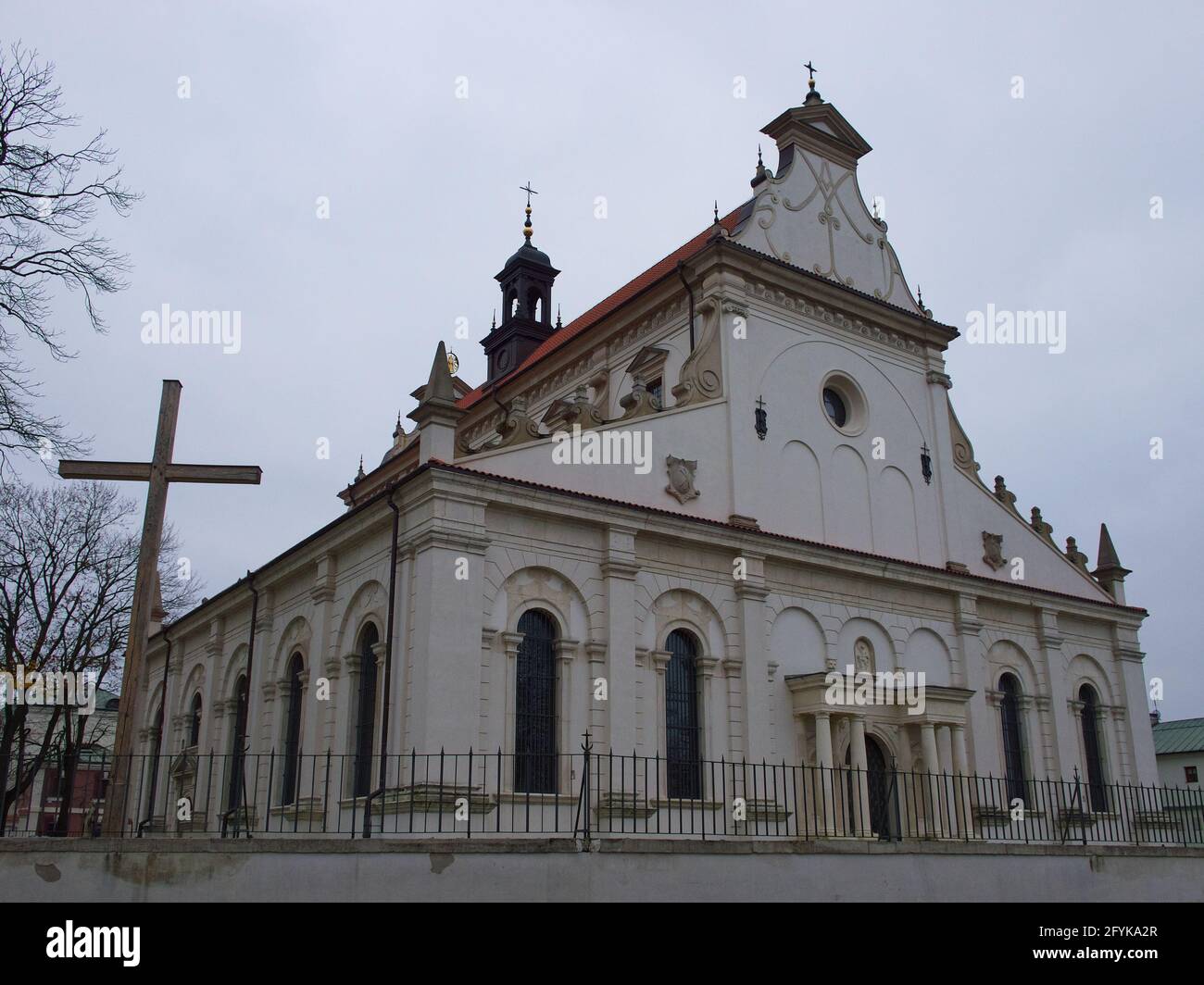 Cathedral of the Resurrection and St. Thomas the Apostle, Zamosc. Ancient European architecture, landmark. Stock Photo