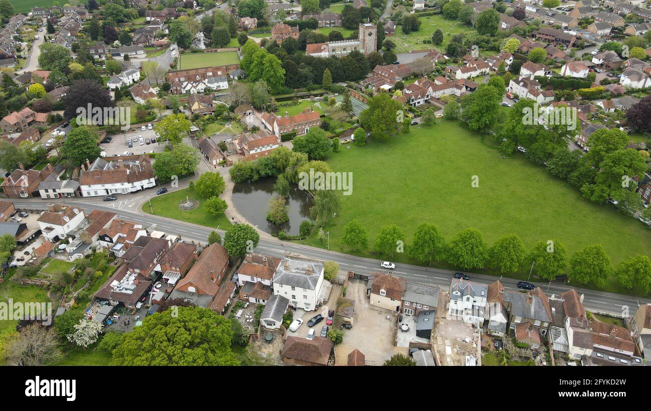 Writtle village Essex UK Aerial image Stock Photo Alamy