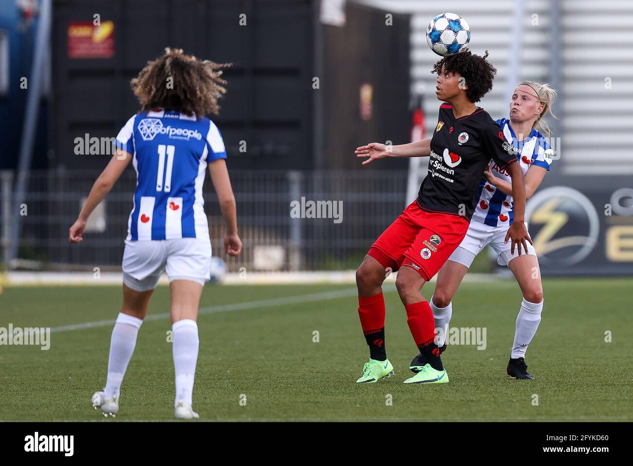 ROTTERDAM, NETHERLANDS - MAY 28: Naomi Pique of and Eef Kerkhof of SC Heerenveen during the Dutch Eredivisie match between SBV Excelsior and SC Heerenveen at Van Dongen en de