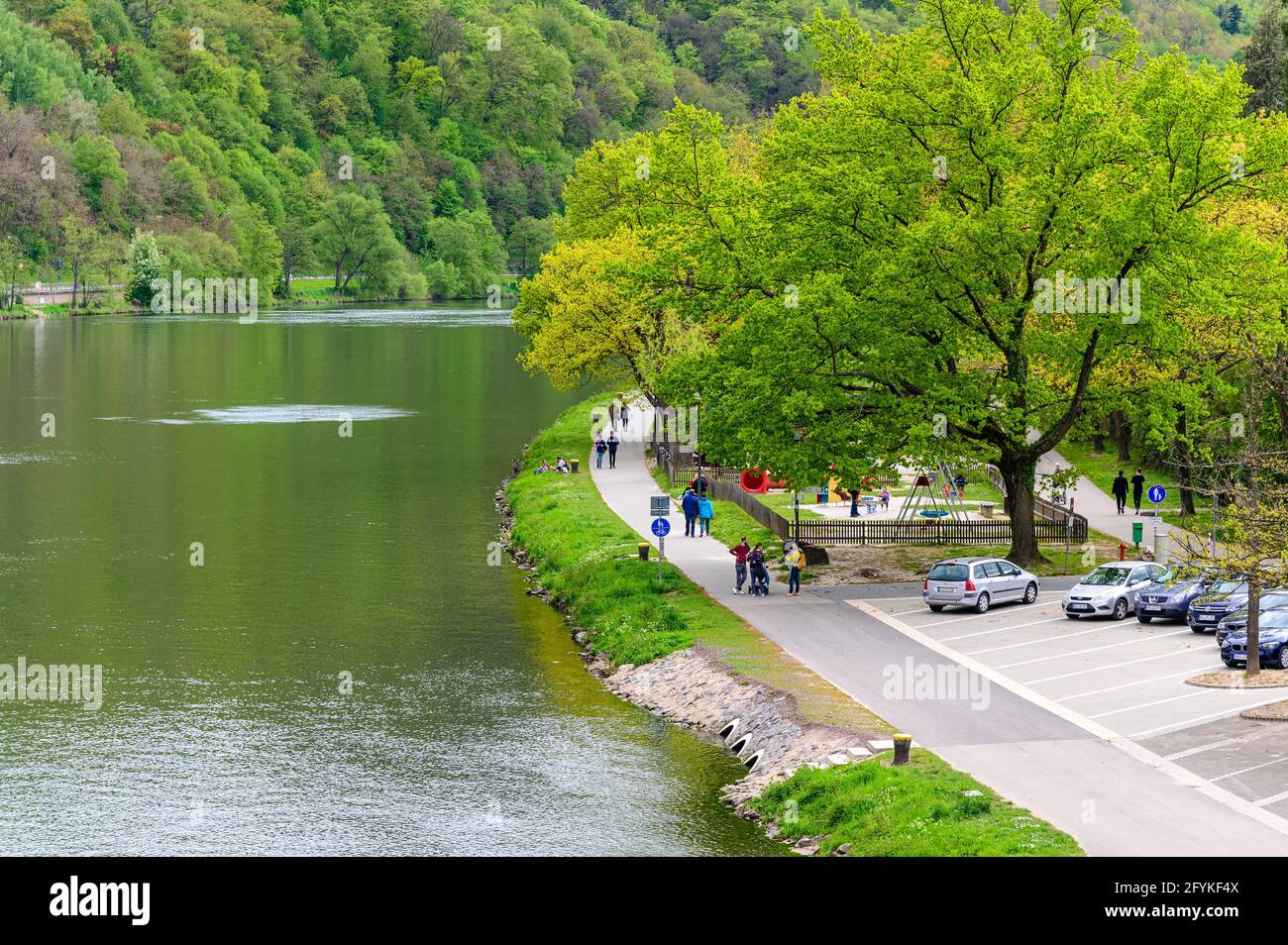 8. Mai 2021: Bernkastel-Kues. Beautiful historical town on romantic Moselle, Mosel river. Rhineland-Palatinate, Germany, between Trier & Koblenz Stock Photo
