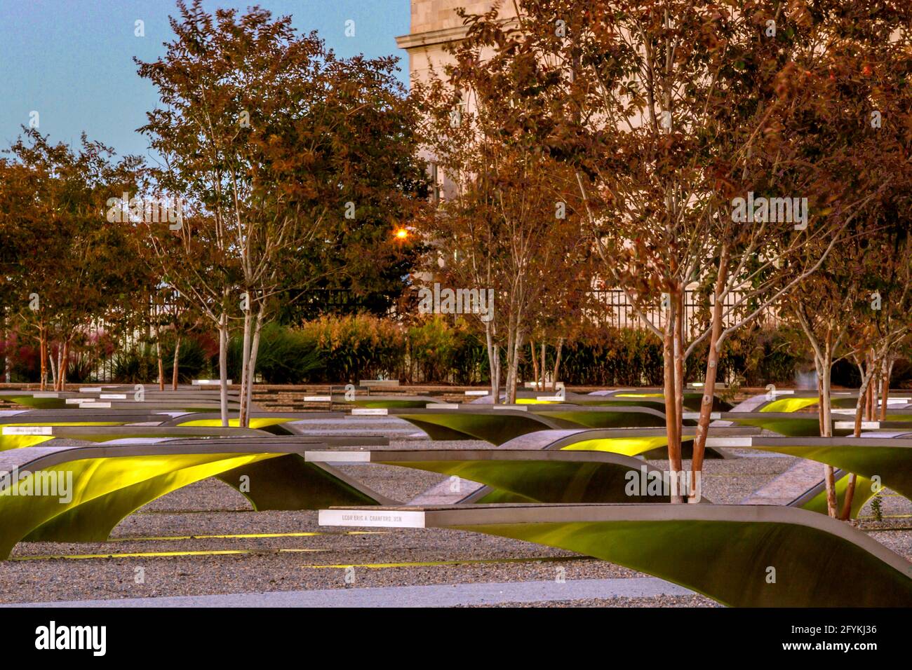 Pentagon 911 Memorial, Arlington, Va. Stock Photo