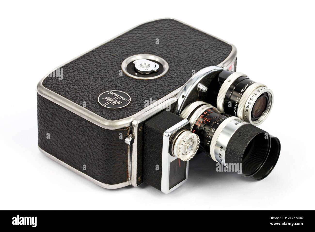 A vintage Swiss Bolex Paillard D8L Double 8mm cine camera from 1958 with  three lenses Stock Photo - Alamy