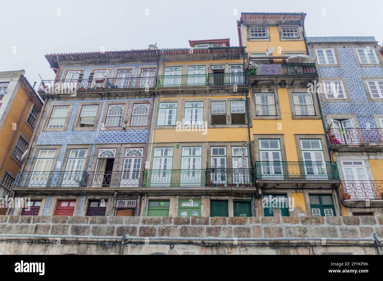 Riverside houses in Porto, Portugal Stock Photo Alamy