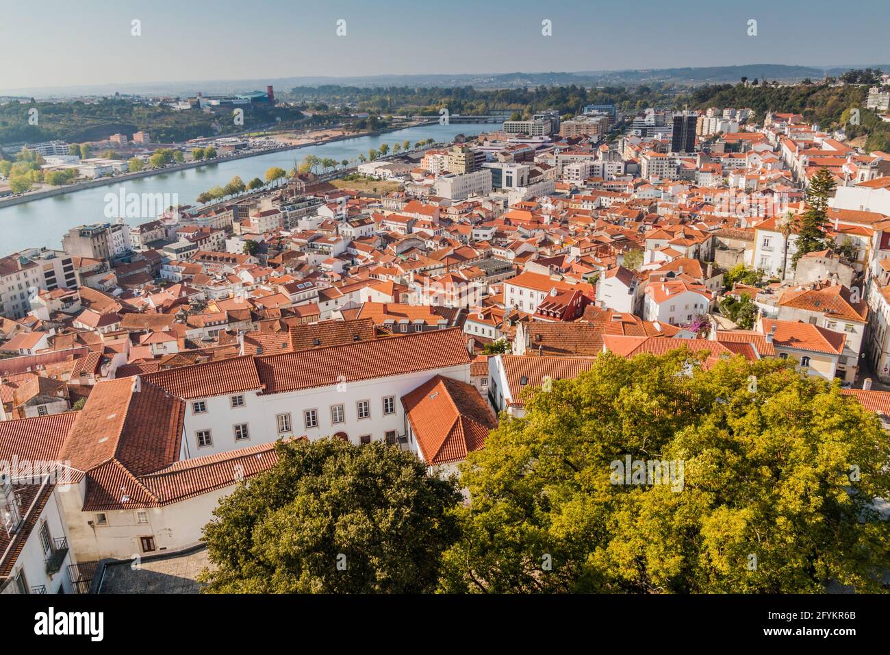 Aerial view of Coimbra, Portugal. Stock Photo
