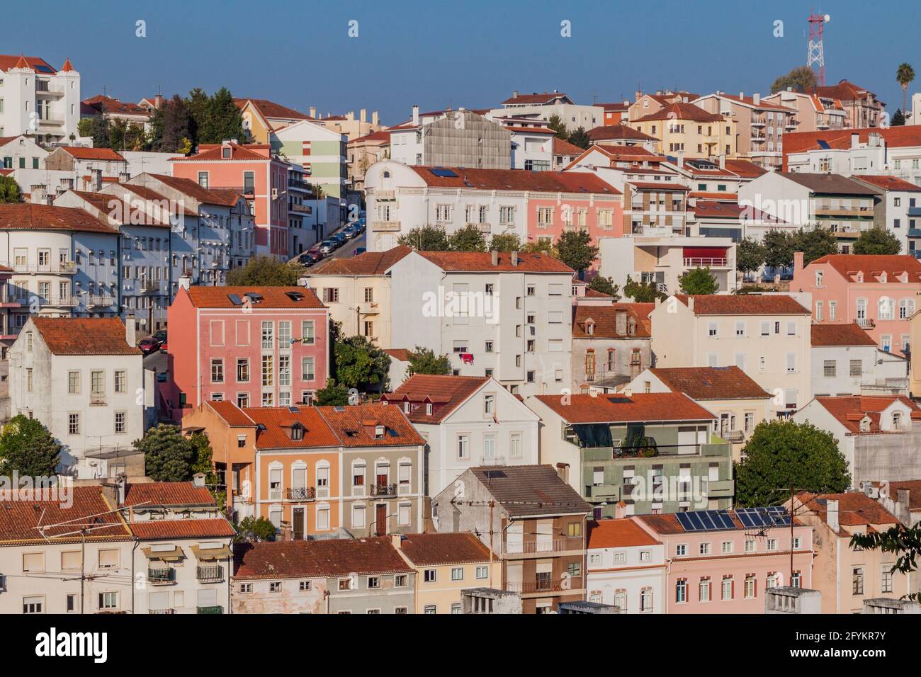 Skyline of Coimbra downtown, Portugal. Stock Photo