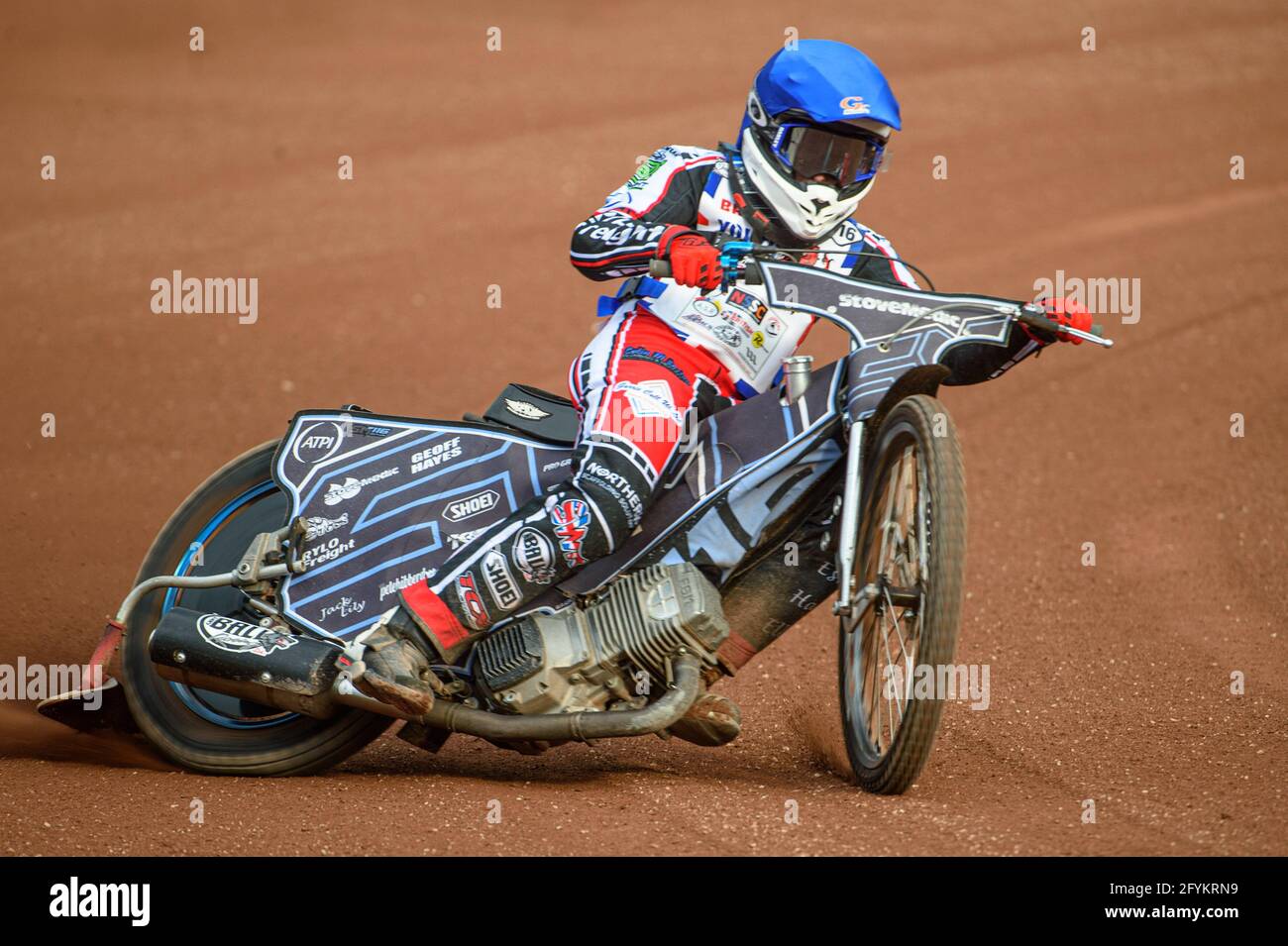 MANCHESTER, UK. MAY 28TH Sam McGurk in action during the British Junior Championship at the National Speedway Stadium, Manchester on Friday 28th May 2021. (Credit: Ian Charles | MI News) Credit: MI News & Sport /Alamy Live News Stock Photo