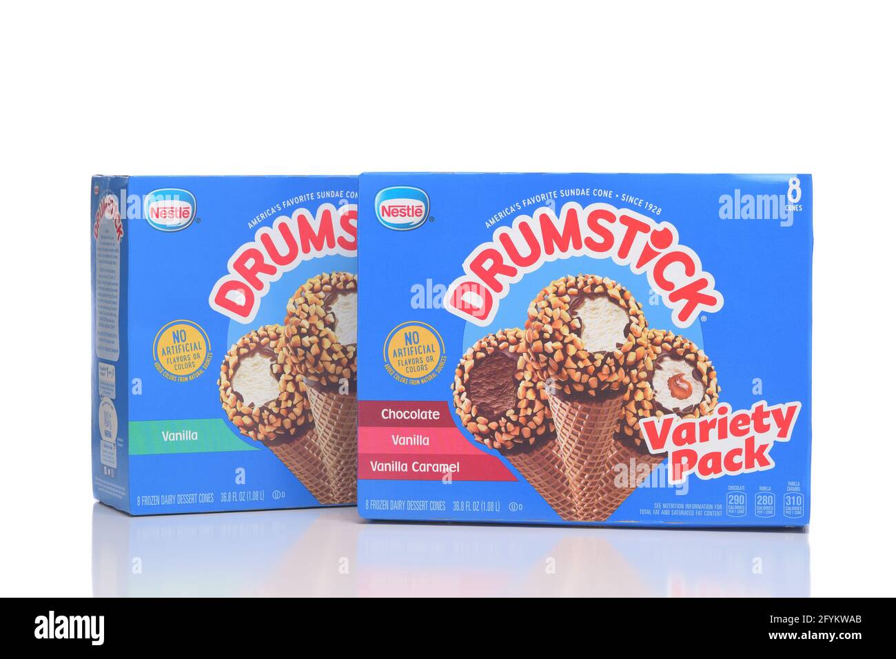 IRVINE, CALIFORNIA 28 MAY 2021 Two 8 pack boxes of Nestle Drumstick