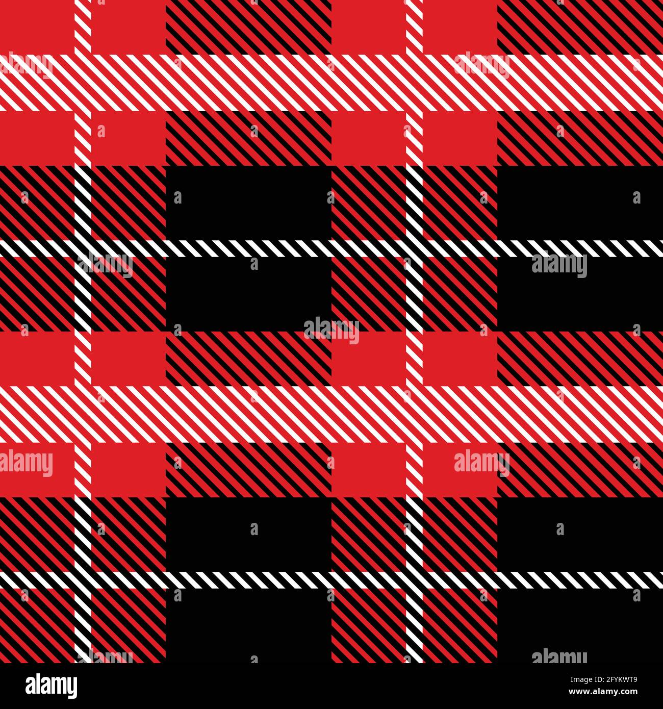 Abstract Geometric Tartan Check Seamless Pattern Buffalo Check Plaid  Gingham Checker Black Red Endless Texture With For Decorative Paper Fabric  Vector Christmas Background Stock Illustration - Download Image Now - iStock