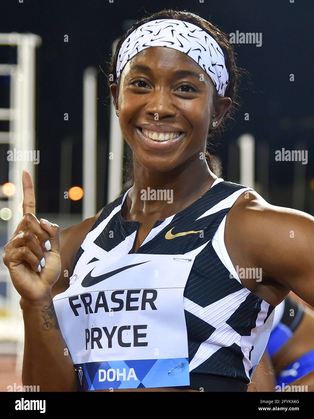 Doha, Qatar. 28th May, 2021. Shelly-Ann Fraser-Pryce of Jamaica ...