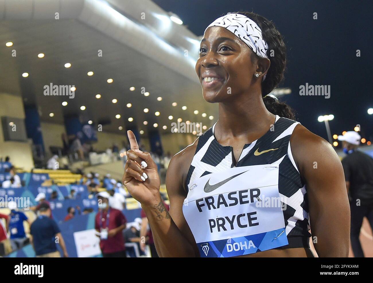 Doha, Qatar. 28th May, 2021. Shelly-Ann Fraser-Pryce of Jamaica ...
