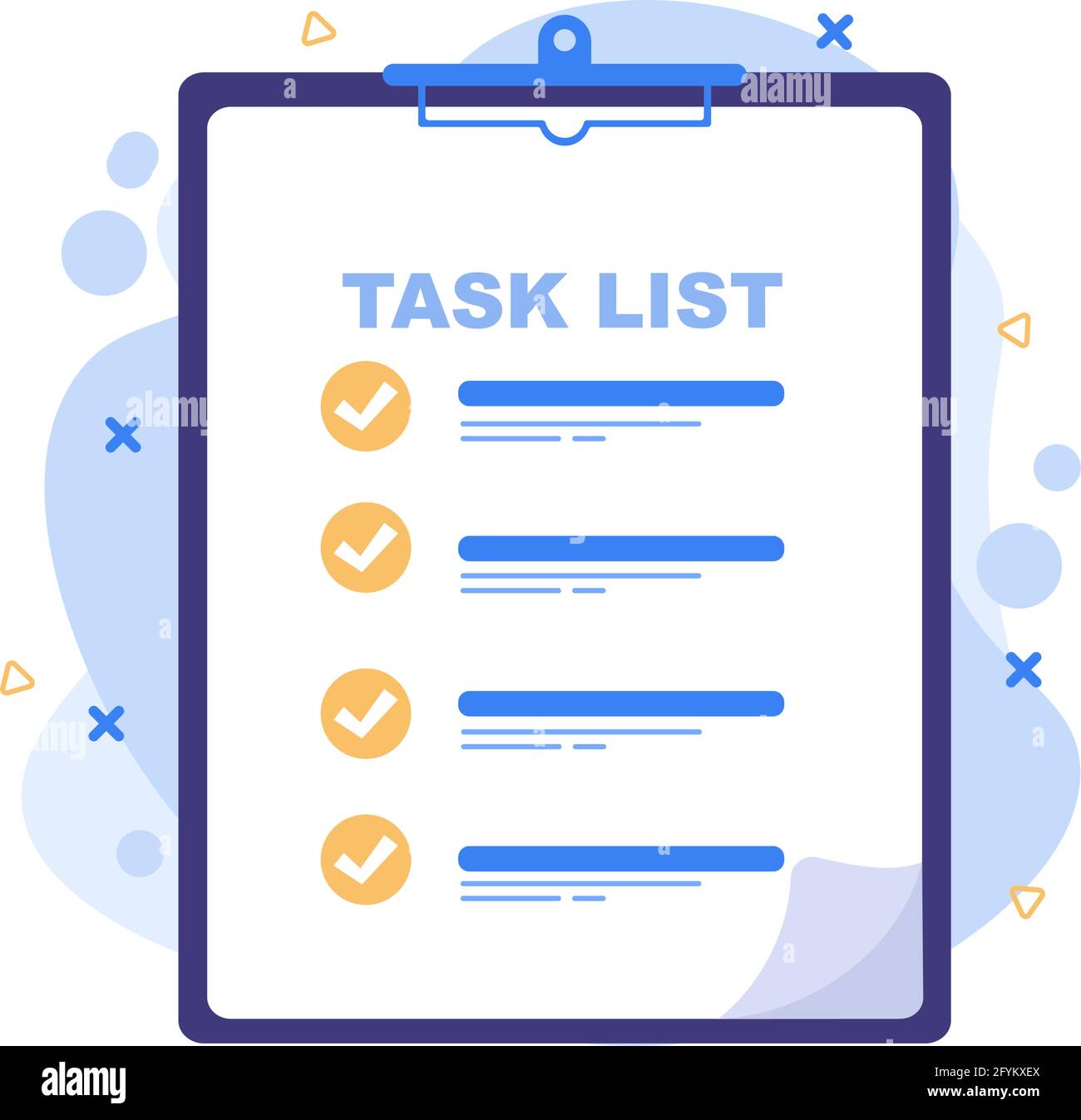 Task List Vector Illustration To Do list Time Management, Work Planning or  Organization of Daily Goals. Landing Page Template Stock Vector Image & Art  - Alamy