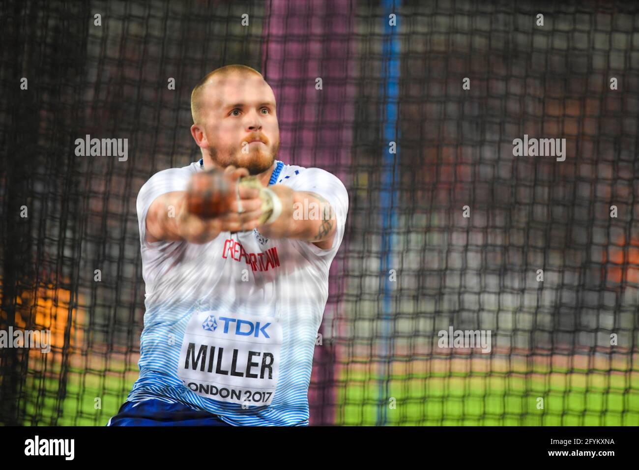 Nick Miller (Great Britain). Hammer Throw, Final. IAAF World Athletics