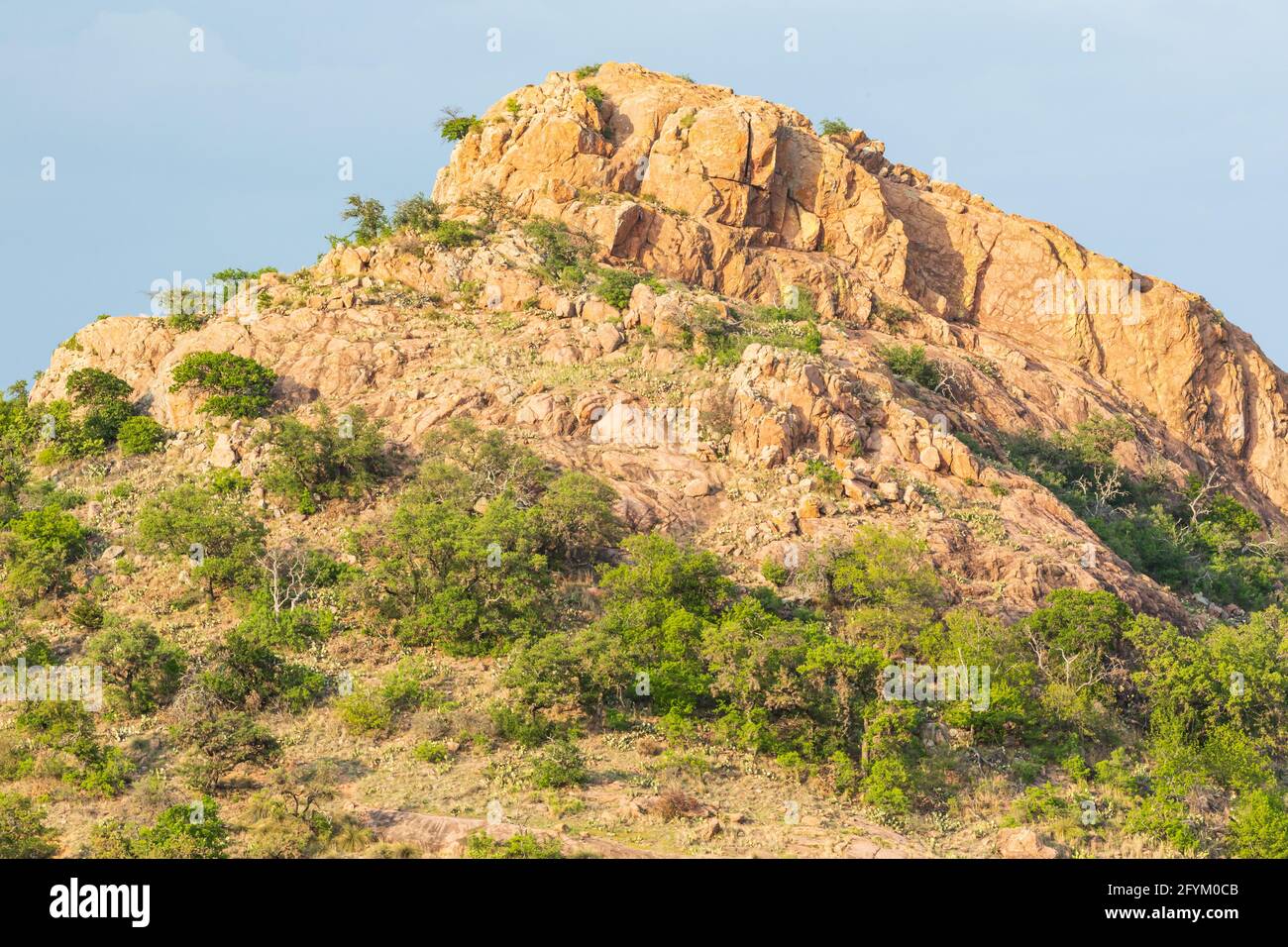 Castroville, Texas, USA. Rocky hill in the Texas hill country. Stock Photo