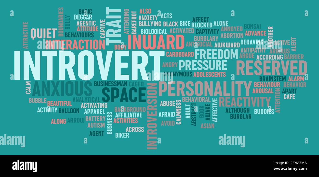 Introvert Personality Concept of Human Psychology Character Stock Photo