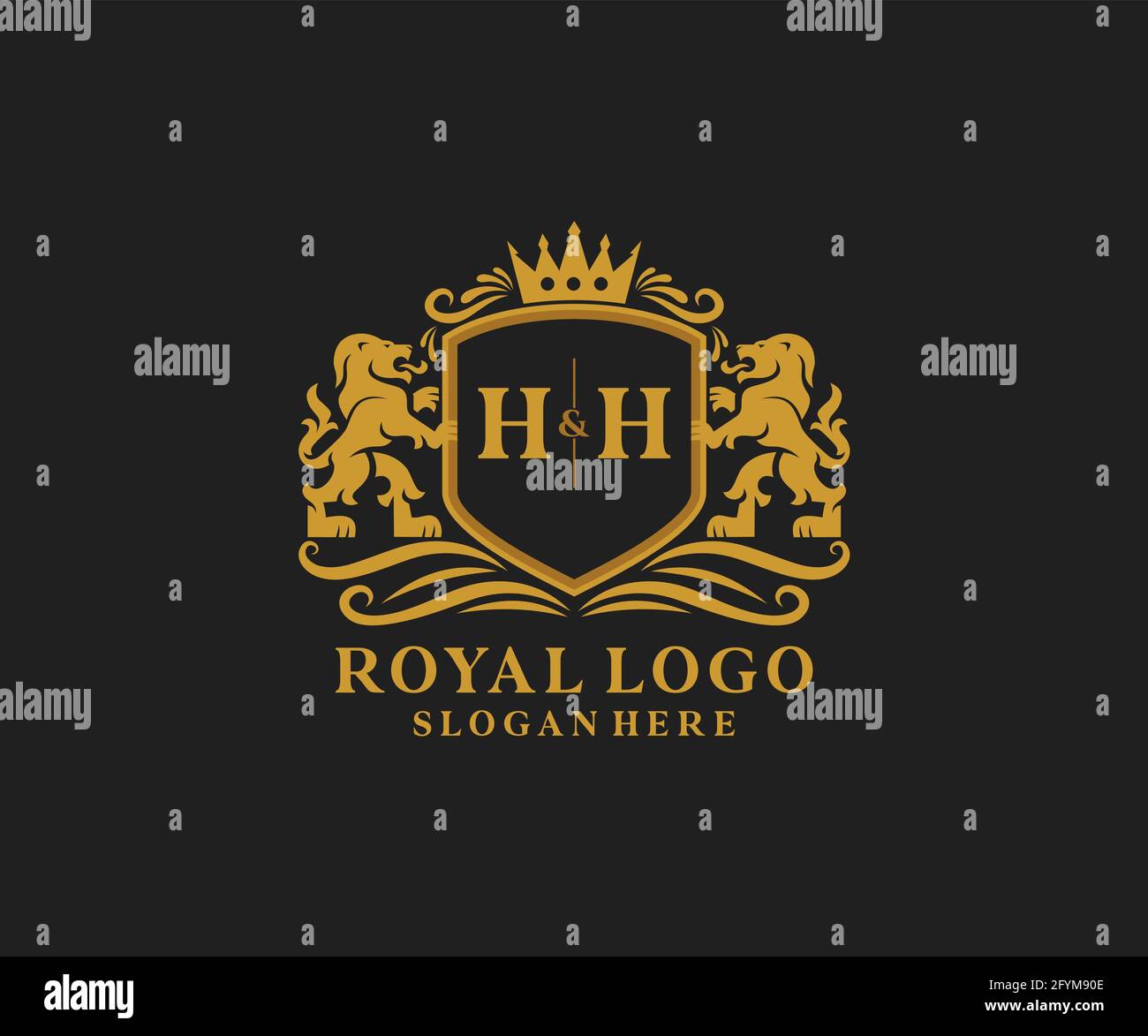 HH Letter Lion Royal Luxury Logo template in vector art for Restaurant,  Royalty, Boutique, Cafe, Hotel, Heraldic, Jewelry, Fashion and other vector  il Stock Vector Image \u0026 Art - Alamy, image size:1300x1173