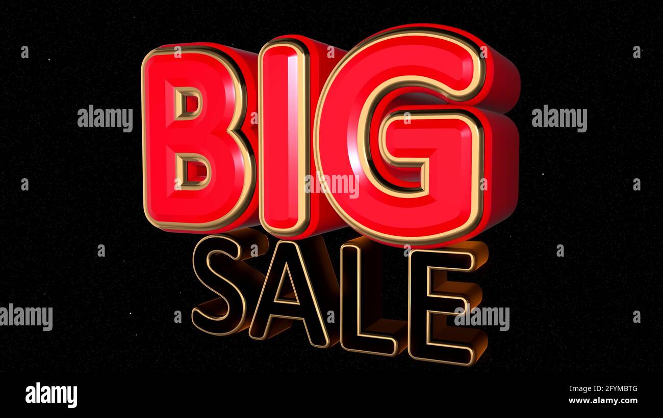 Big sale day, marketing and promotion of the big sale with stars in