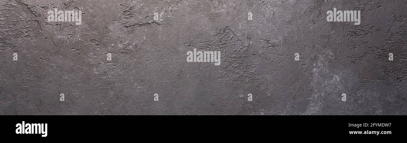 Dark stone texture background Copy space Panorama Banner Flat lay Stock Photo