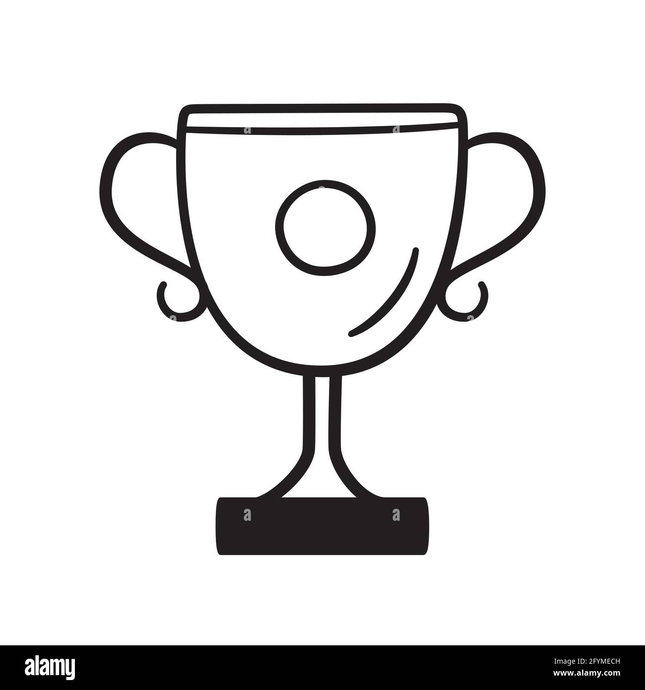 Champions Cup In Doodle Style Hand Drawn Trophy Hand Drawn Isolated Vector Illustration On White Background Stock Vector Image Art Alamy