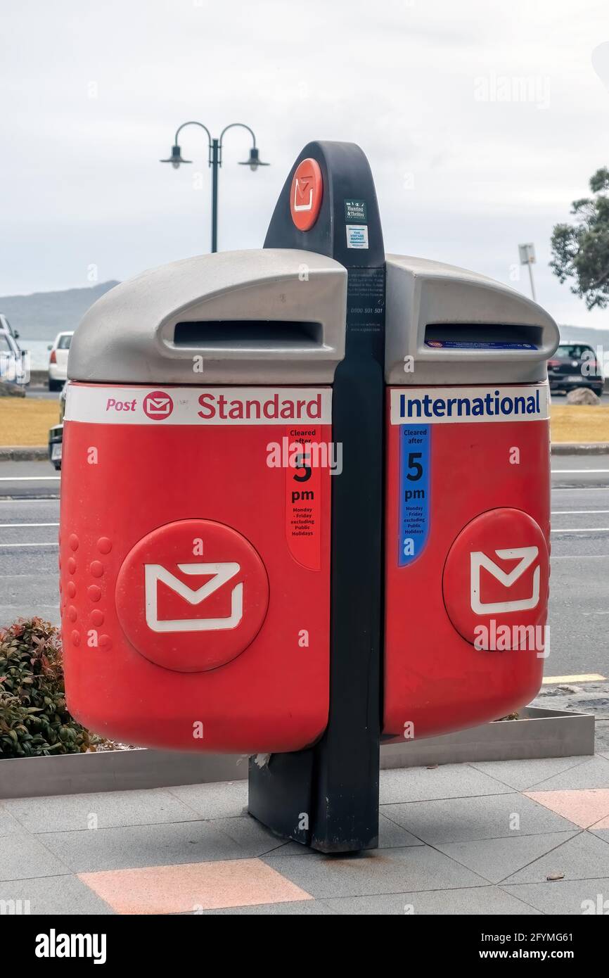 AUCKLAND, NEW ZEALAND May 25, 2021 View of NZ Post street receivers