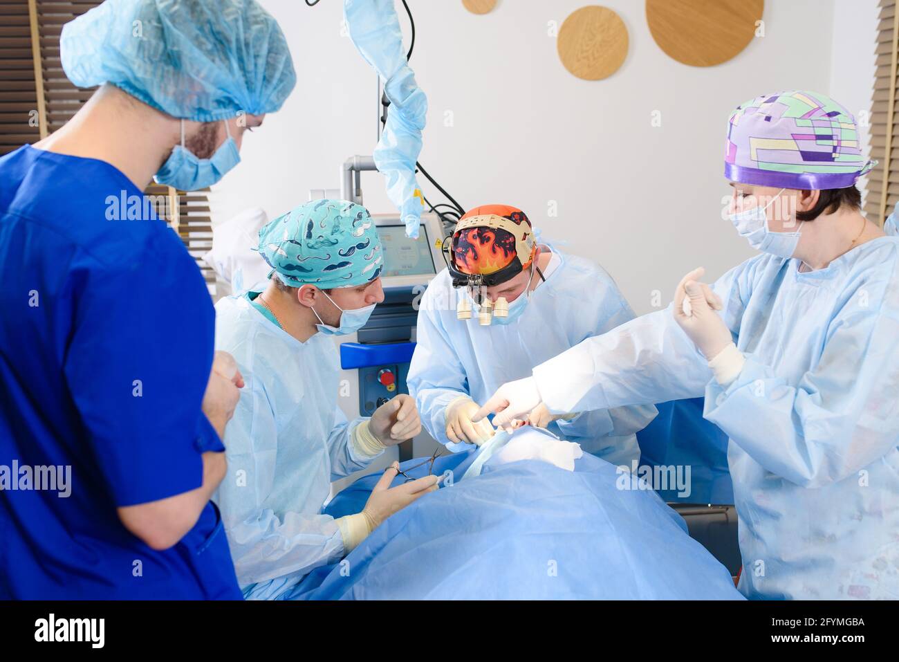 Laser Blepharoplasty, plastic surgery operation for correcting defects