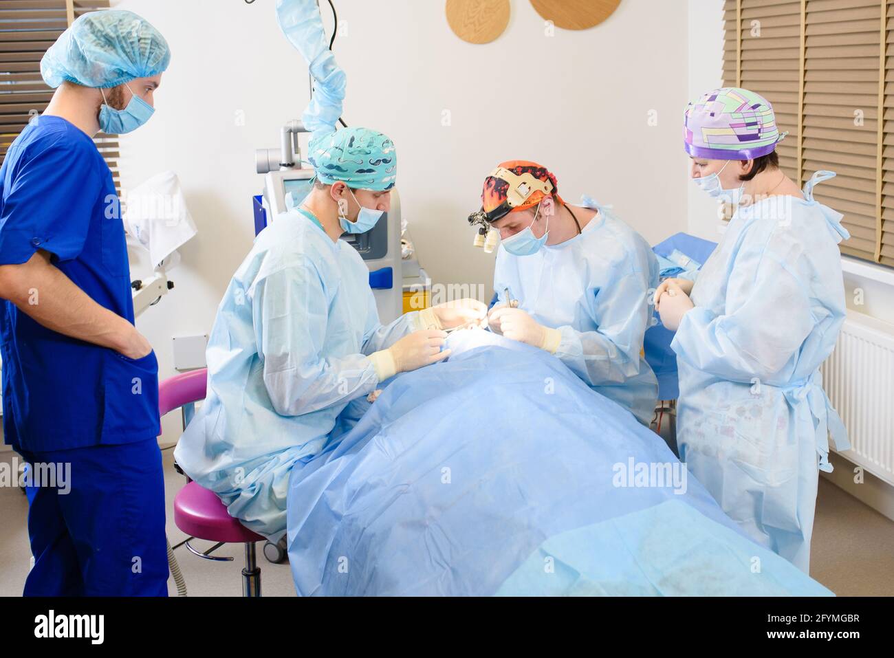 Laser Blepharoplasty, plastic surgery operation for correcting defects