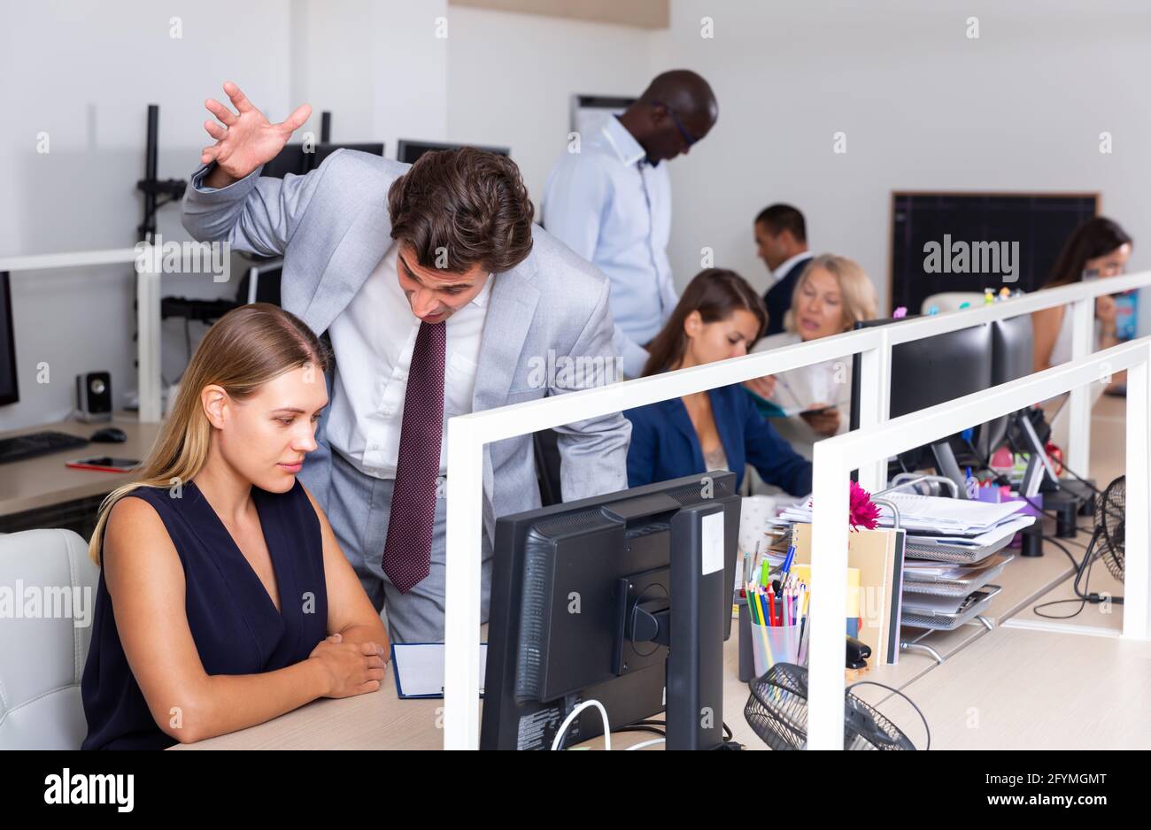 Male angry boss blaming hi-res stock photography and images - Alamy