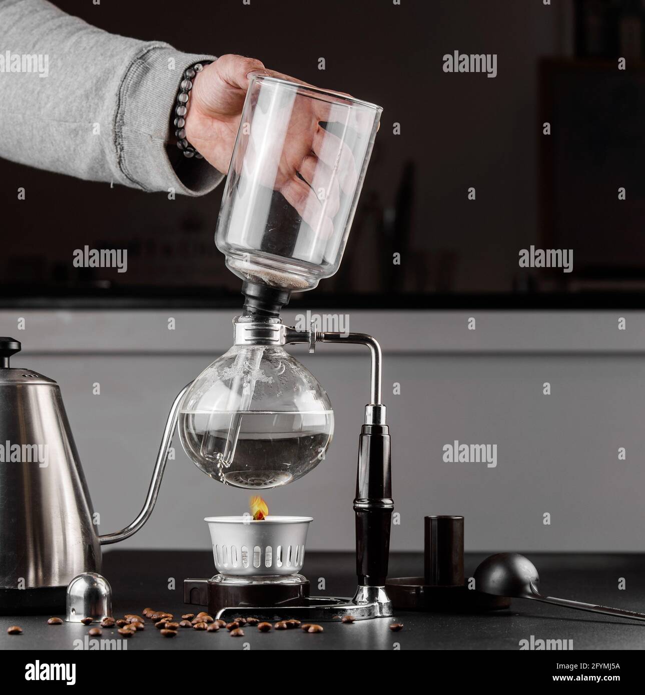 Manual brew hi-res stock photography 