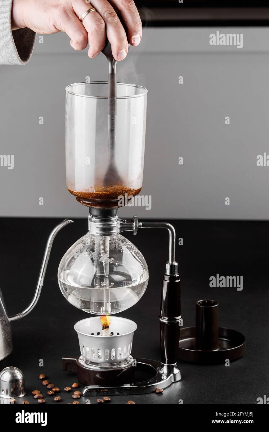 making coffee. coffeemaker 