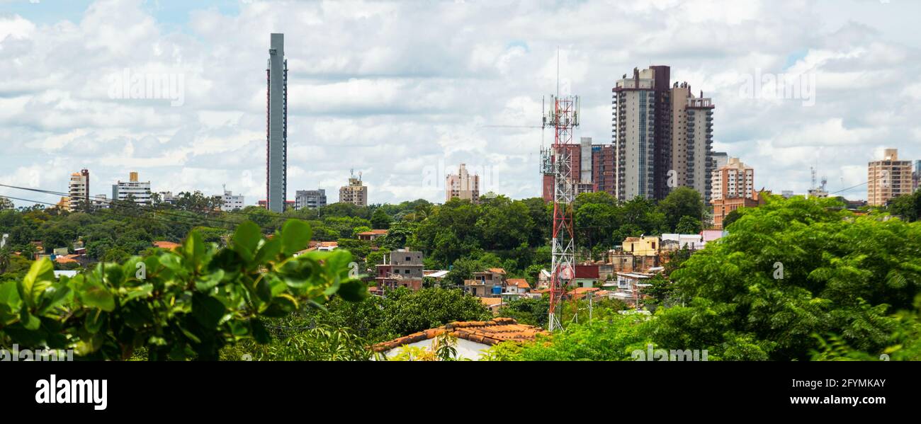 View of central part of Asuncion, capital of Paraguay, South America Stock Photo