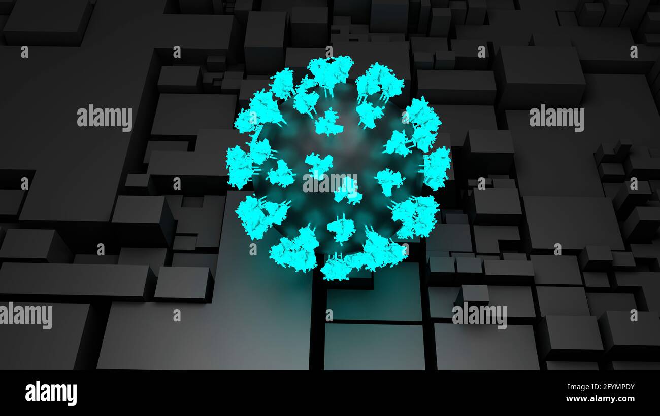 AI virus research, conceptual illustration Stock Photo