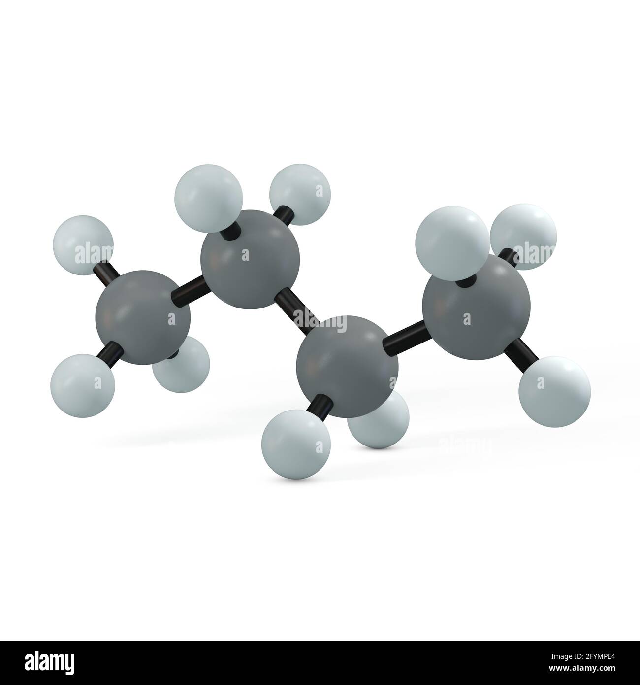 Butane molecule, illustration Stock Photo - Alamy