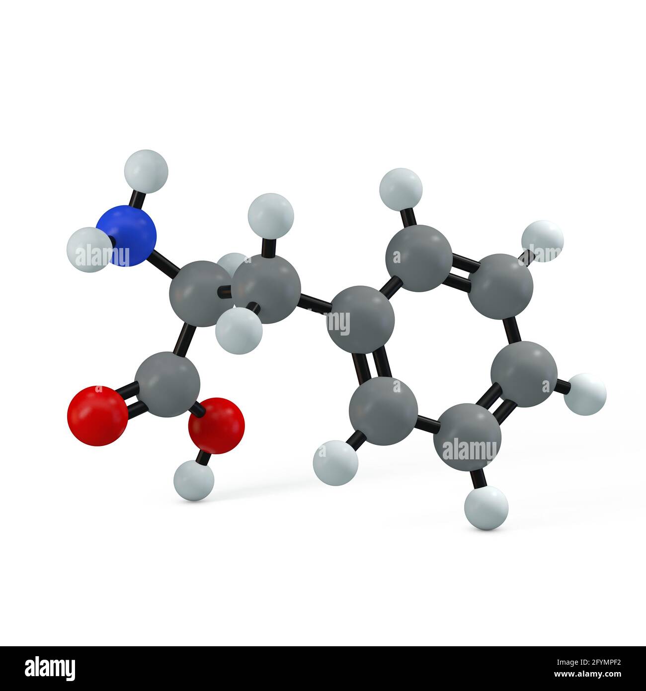 Phenylalanine molecule, illustration Stock Photo