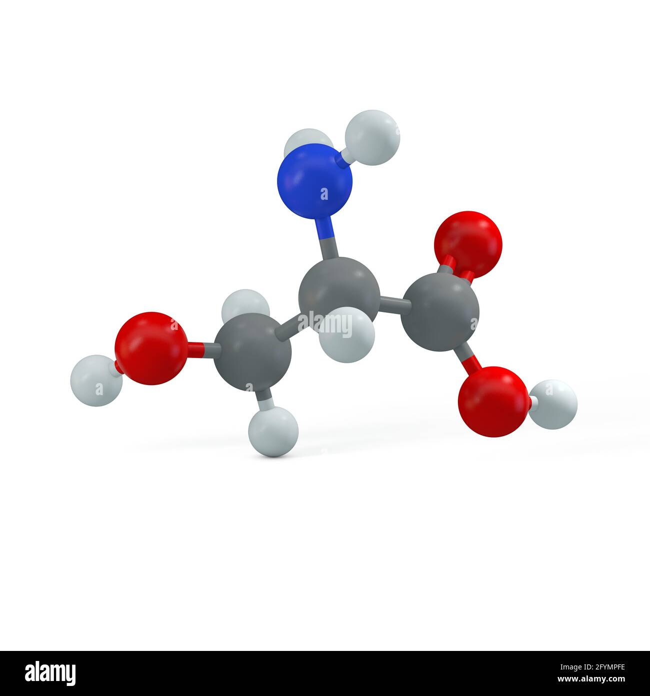 Serine molecule, illustration Stock Photo