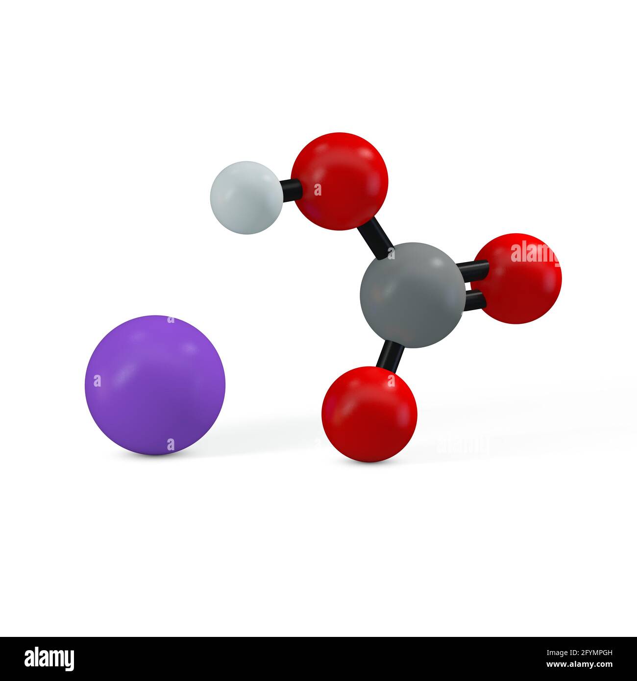Sodium Bicarbonate Molecule Model
