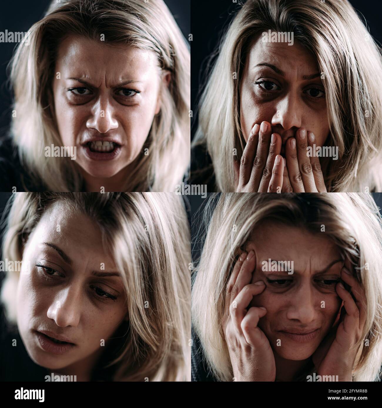 Emotions collage hi-res stock photography and images - Alamy