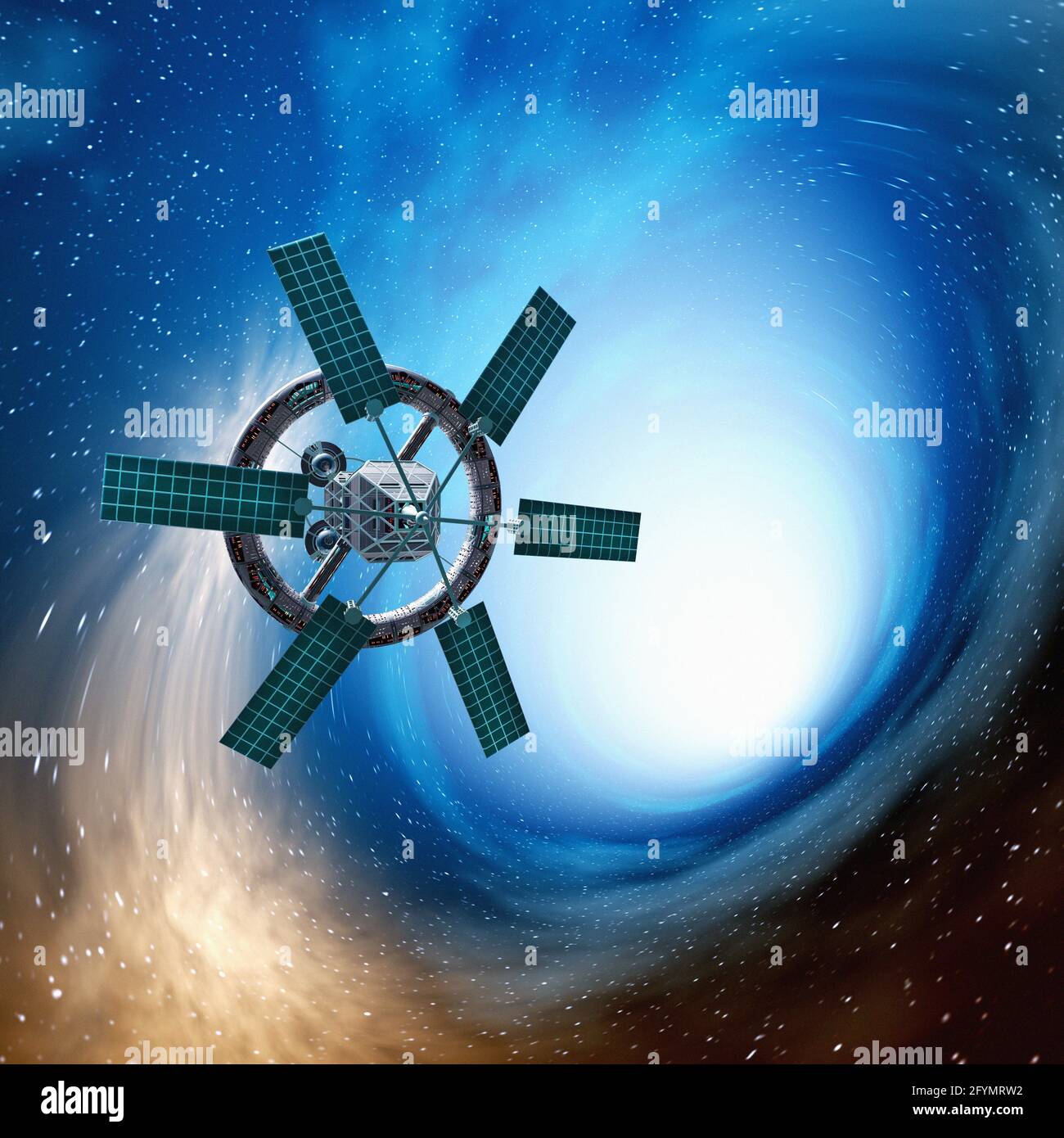 Space probe, illustration Stock Photo