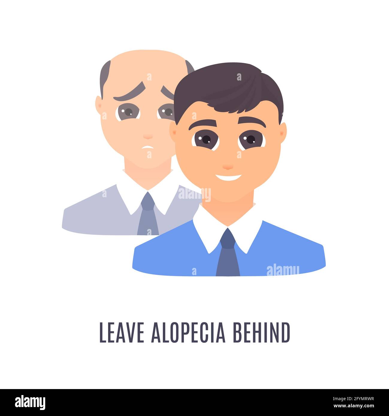 Male alopecia treatment, conceptual illustration Stock Photo