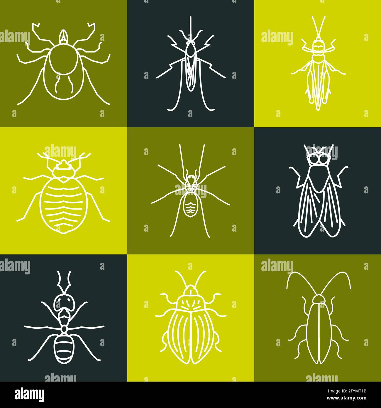 Common pests, conceptual illustration Stock Photo