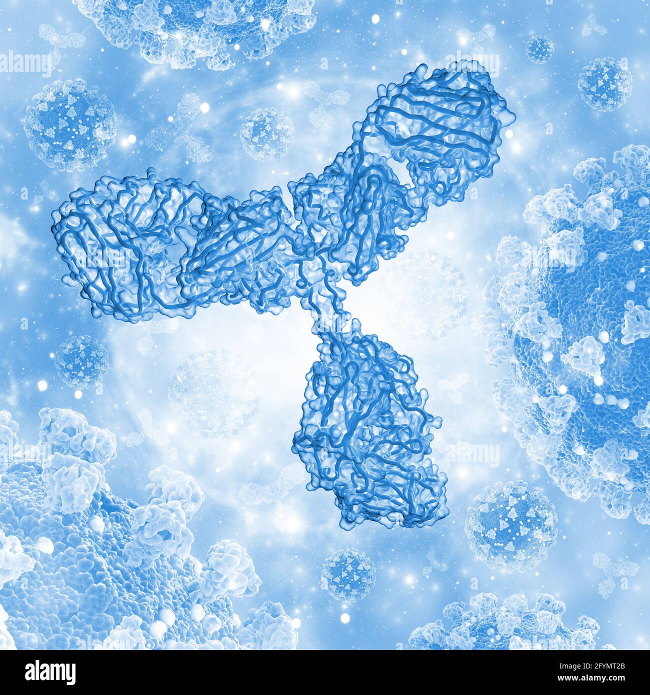 Antibody illustration blue hi-res stock photography and images - Alamy