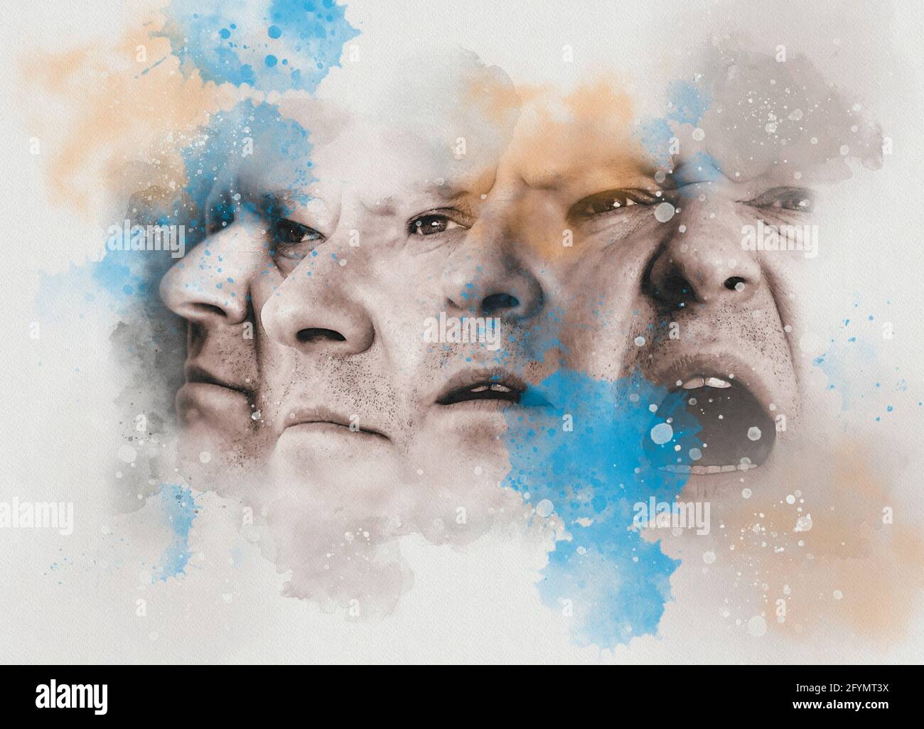 Schizophrenia, composite image Stock Photo