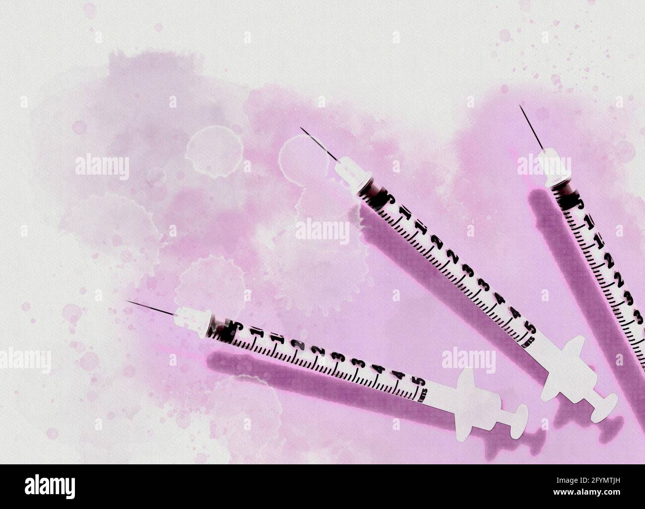 Medical syringes, illustration Stock Photo Alamy